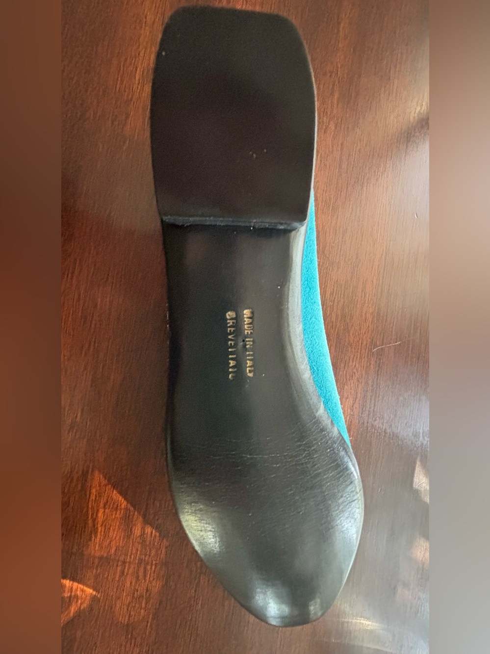 Salvatore Ferragamo Vara Suede Flats – Turquoise – Size 6 – Made in Italy – NEW - Picture 6 of 9